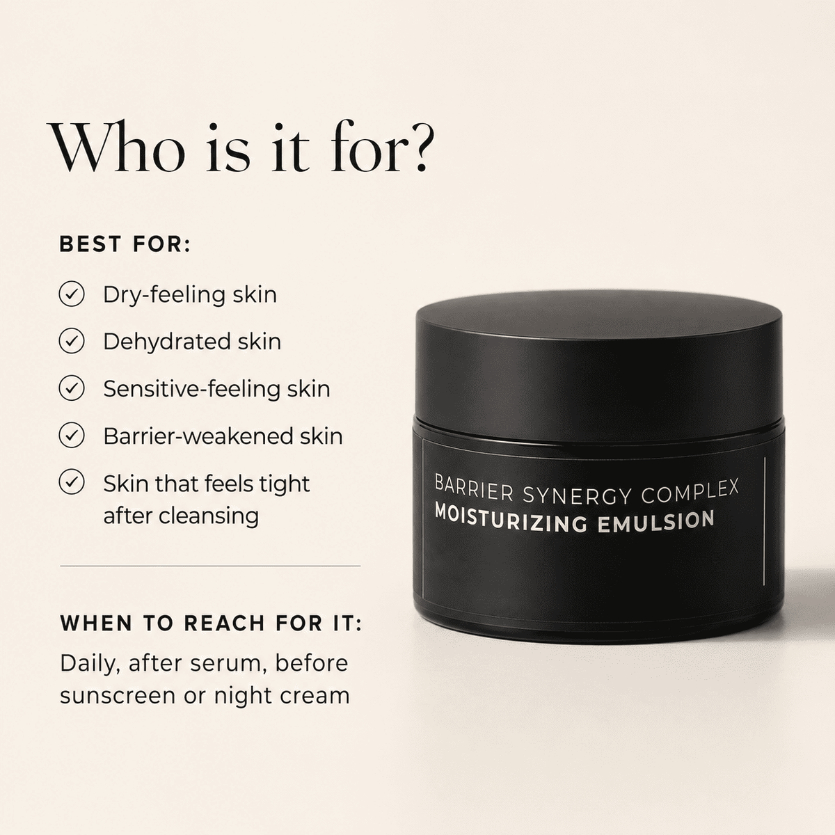 Barrier Synergy Complex - Moisturizing Emulsion (Moisturizer)